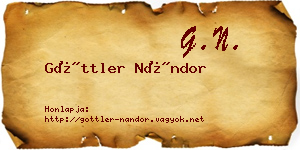 Göttler Nándor névjegykártya